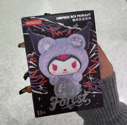 Miniso Sanrio Characters Gem Forest Animals Keychain | Hello Kitty My Melody Kuromi Cinnamoroll Pompompurin Pochacco - Collectable Toys Mystery Blind Box