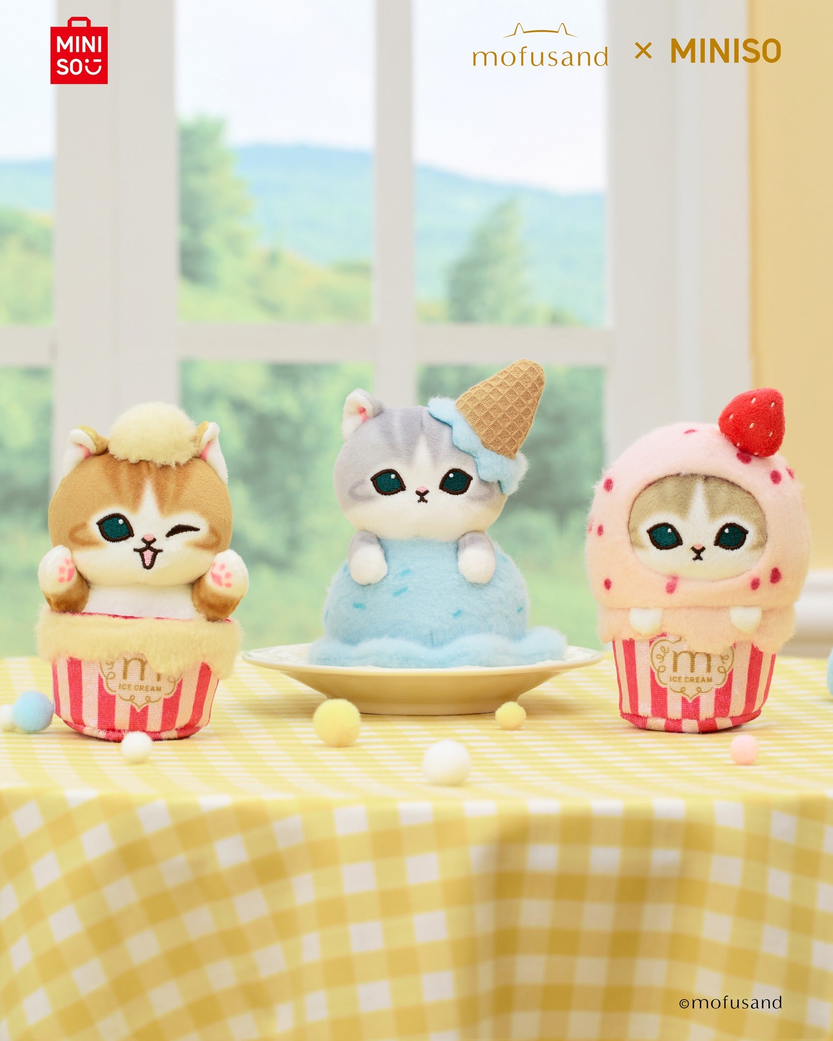 miniso×mofusand 確認用 Miniso X Mofusand Ice Cream Series | Mofusand Cat in Ice Cream Cup