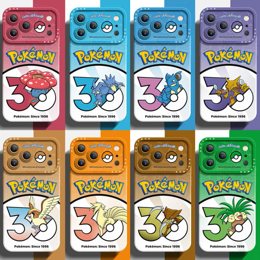 Japanese Cartoon Pokemon Silicone Case Pokemon 30 Anniversary Version Part4 | Vileplume Golduck Nidoqueen Alakazam Pidgeot Ninetales Kabutops Exeggutor 8 Styles - Phone Case Samsung Galaxy S26 S25 S24 S23 FE Ultra Edge