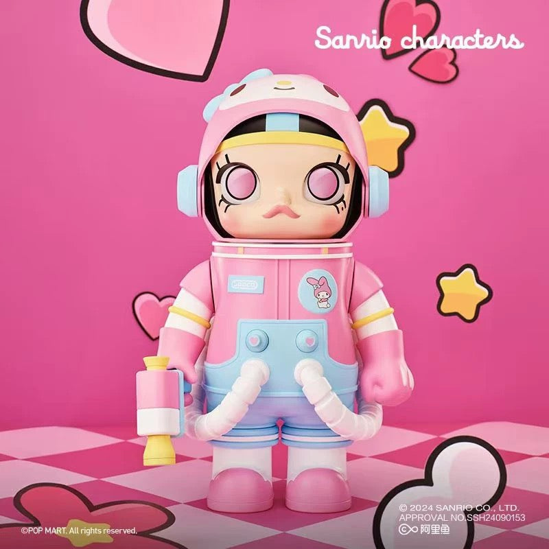 Popmart x Sanrio Mega Space Molly Series Limited Edition | Hello Kitty My Melody Kuromi Cinnamoroll Pompompruin Pochacco Hangyodon - 30cm tall Kenny Wong Blind Box Figure Toy Collection