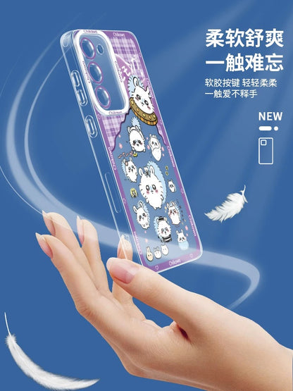 Japanese Cartoon ChiiKawa UFO Version Clean Case | Chiikawa Hachiware Usagi Momonga - Phone Case Samsung Galaxy S26 S25 S24 S23 S22 S21 FE Ultra Edge