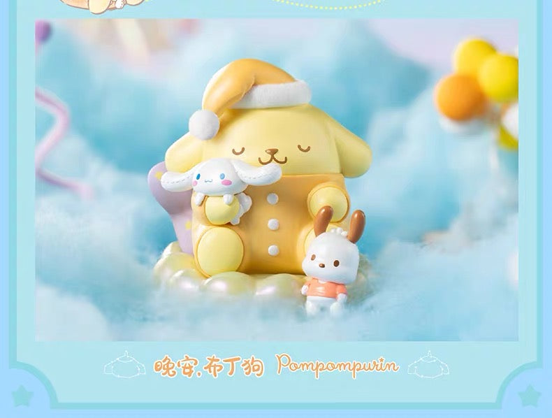 Sanrio x Toptoy Sweet Dream Pompompurin Pajamas on Cloud Figure Toy Collection