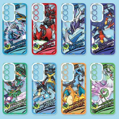 Japan Cartoon Pokemon Mega Evolution Anime | Metagross Scizor Latios Garchomp Rayquaza Lucario Charizard X Y Gardevoir - Phone Case Samsung Galaxy S26 S25 S24 S 23 S22 S21 FE Ultra Edge