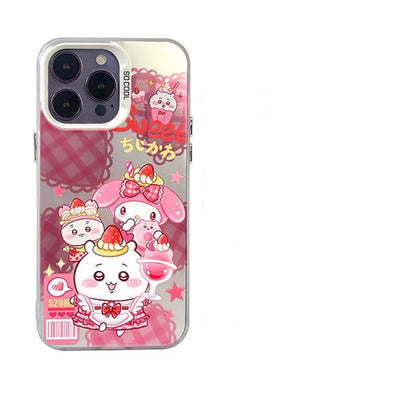 Japanese Cartoon ChiiKawa | Sweet with ChiiKawa My Melody Hachiware Cinnamoroll Usagi Pompompurin Laser - iPhone Case 11 12 13 14 15 16 Pro Promax