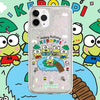 Japanese Cartoon KeroKeroKeroppi Keroppi Happy Birthday Glitter QuickSand iPhone Case 6 7 8 PLUS SE2 XS XR X 11 12 13 14 15 16 Pro Promax 12mini 13mini