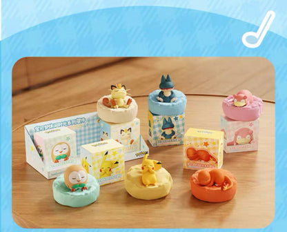 Japan Cartoon Pokemon Casual Time Series Part 2 | SLeeping Pikachu Charmander Meowth Slowpoke Munchlax Rowlet - Figure Kawaii Decoration