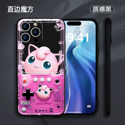 Japan Cartoon Pokemon Fun 3D Print Game Console Version Colour Silicone Case | Pikachu Bulbasaur Squirtle Charmander Psyduck Jigglypuff Eevee Gengar -  iPhone Case PLUS SE2 XS XR X 11 12 13 14 15 16 16e 17 17e Pro Promax 12mini 13mini