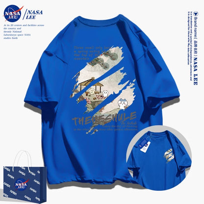 Japanese Cartoon ChiiKawa Casual Style T-Shirt Series | Chiikawa Hachiware Usagi Japanese Picnic Front & Back - Kawaii Fashion Items