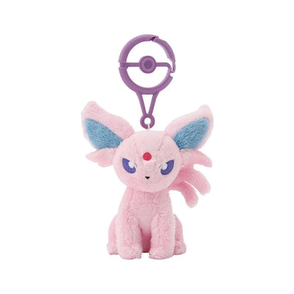 Japan Cartoon Pokemon Center Pokeball Keychain Eevee Evolution Evolve | Eevee Vaporeon Jolteon Flareon Espeon Umbreon Leafeon Glaceon Sylveon - Mascot Mini Plush Doll KawaiiGiftLand