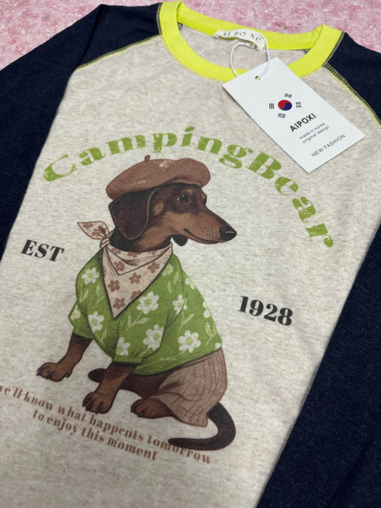 Korean Fashion Cute Animals Style Long-sleeved Sun Protection T-Shirt Series | Fashion Dachshund - Kawaii Fashion Items