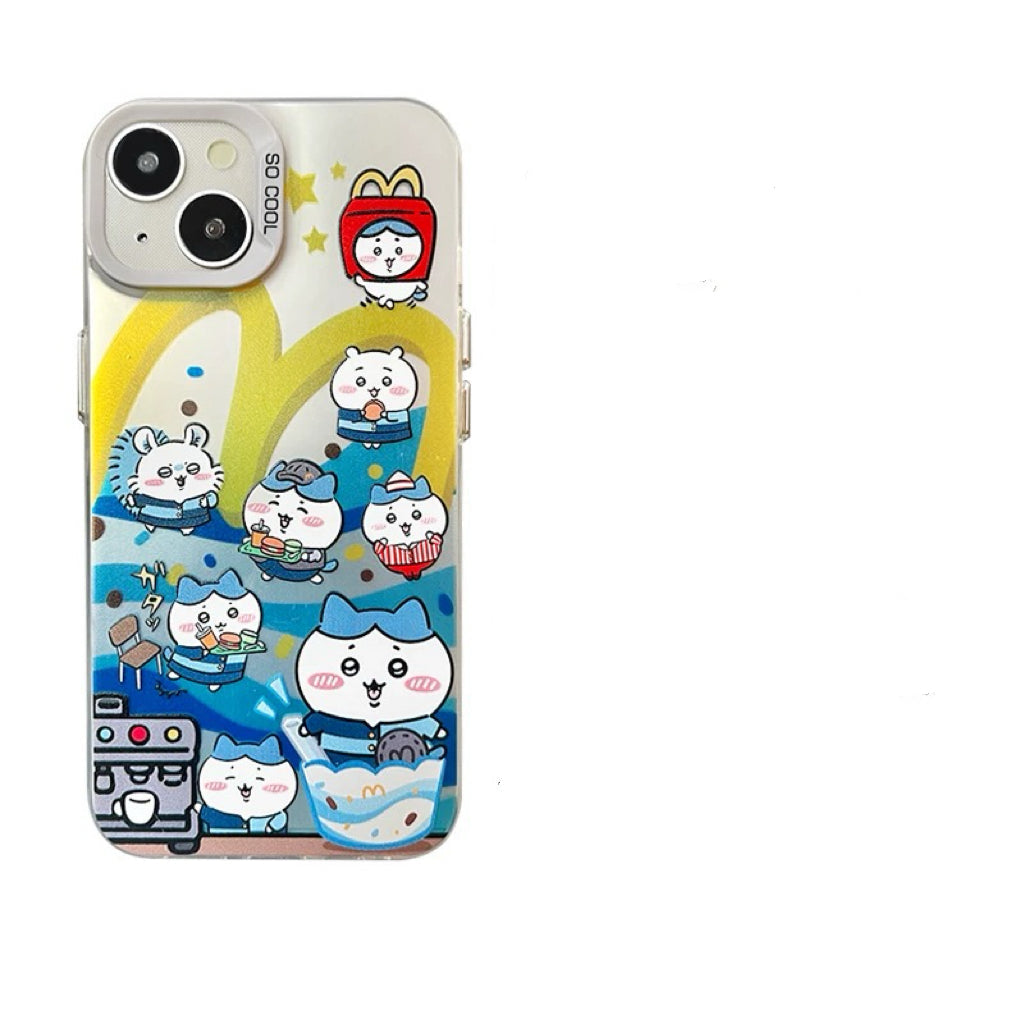 Japanese Cartoon ChiiKawa | Fast Food Waiter ChiiKawa Hachiware - iPhone Case 11 12 13 14 15 16 Pro Promax KawaiiGiftLand