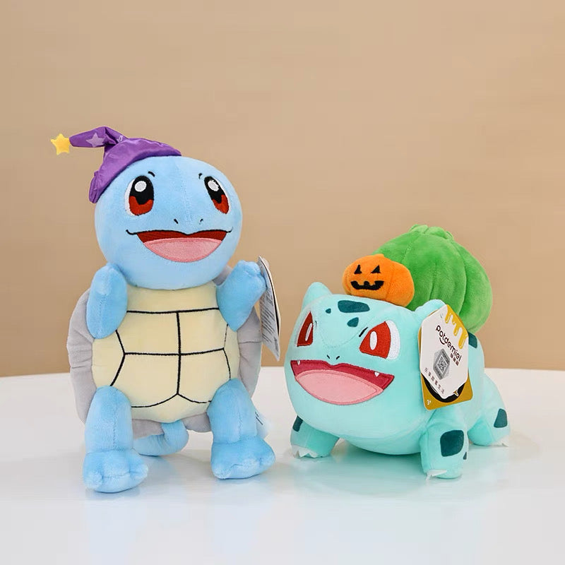 Japan Cartoon Pokemon Halloween Party 20-30cm Plush Doll | Bulbasaur Squirtle - Mascot Plush Doll Kawaii Decoration