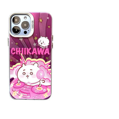 Japanese Cartoon ChiiKawa DJ Music Player | ChiiKawa Hachiware Usagi Momonga - iPhone Case 11 12 13 14 15 16 Pro Promax