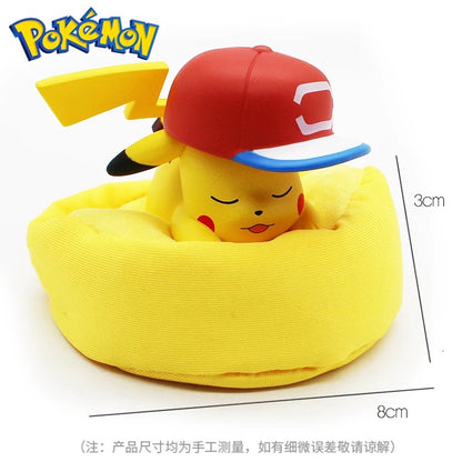 Japan Cartoon Pokemon Casual Time Series Part 1 | Sleeping Pikachu Eevee Bulbasaur Snorlax Jirachi Komala - Figure Kawaii Decoration