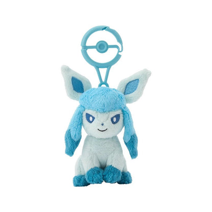 Japan Cartoon Pokemon Center Pokeball Keychain Eevee Evolution Evolve | Eevee Vaporeon Jolteon Flareon Espeon Umbreon Leafeon Glaceon Sylveon - Mascot Mini Plush Doll KawaiiGiftLand