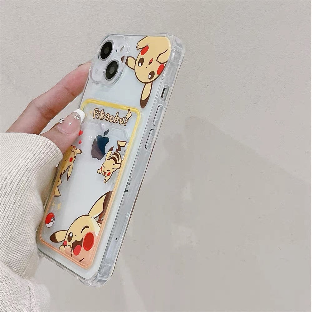 Japanese Cartoon Pokemon Photo Holder | Pikachu Gengar  - iPhone Case PLUS X 11 12 13 14 15 Pro Promax