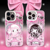 Japanese Cartoon Sanrio Winter Sweet Lolita Laser Case | My Melody Kuromi - Phone Case Samsung Galaxy S26 S25 S24 S23 S22 S21 FE Ultra Edge