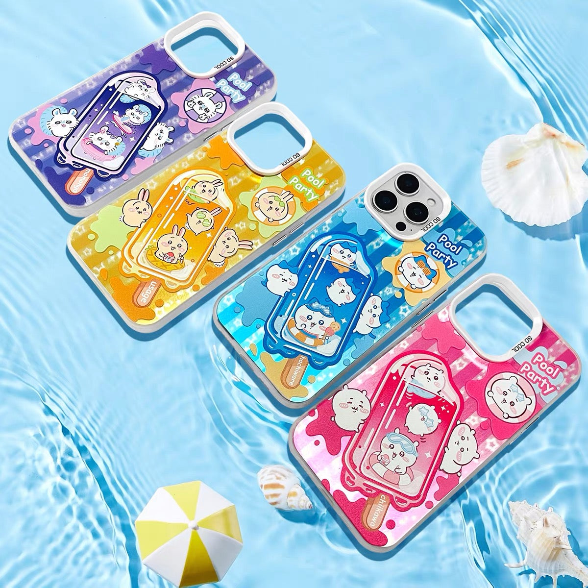 Japanese Cartoon ChiiKawa Summer Ice Bar Laser Case | ChiiKawa Hachiware Usagi Momonga - Phone Case Samsung Galaxy S26 S25 S24 S23 S22 S21 FE Ultra Edge
