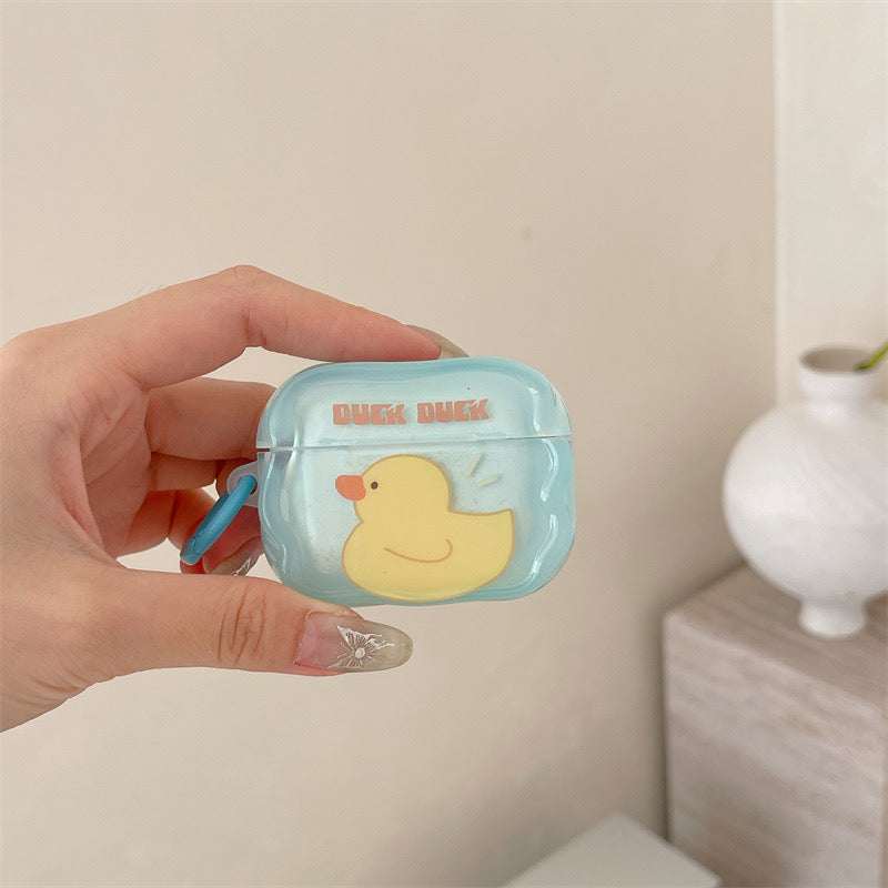 Japanese Cartoon Fun Pastel Colour Chick Duck Honey Bee Dinosaur - AirPods AirPodsPro AirPods3 Case Orange Yellow Blue Green