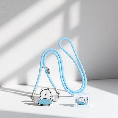 Japanese Cartoon Phone Back Clip with Phone Lanyard | Chiikawa Pink & Mint Green - for All Smart Phones (副本 2)