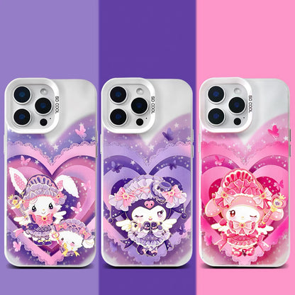 Japanese Cartoon Sanrio Magic Girl Lolita Laser Case | My Melody Kuromi Wish Me Mell & Cogimyun 3 Styles - iPhone Case 11 12 13 14 15 16 16e 17 17e 18 Pro Promax