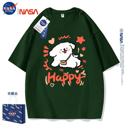 Cute Cartoon Doggie Maltese Puppy Style T-Shirt Series | Happy Dog Part2 - Kawaii Fashion Items for Child & Adult