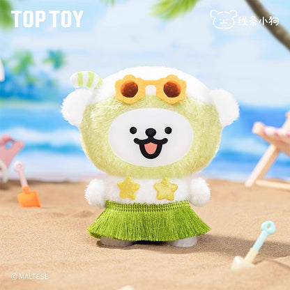 TopToy Maltese Puppy Happy Cafe Series | Vinyl Face Plush Doll - Collectable Toys Mystery Blind Box
