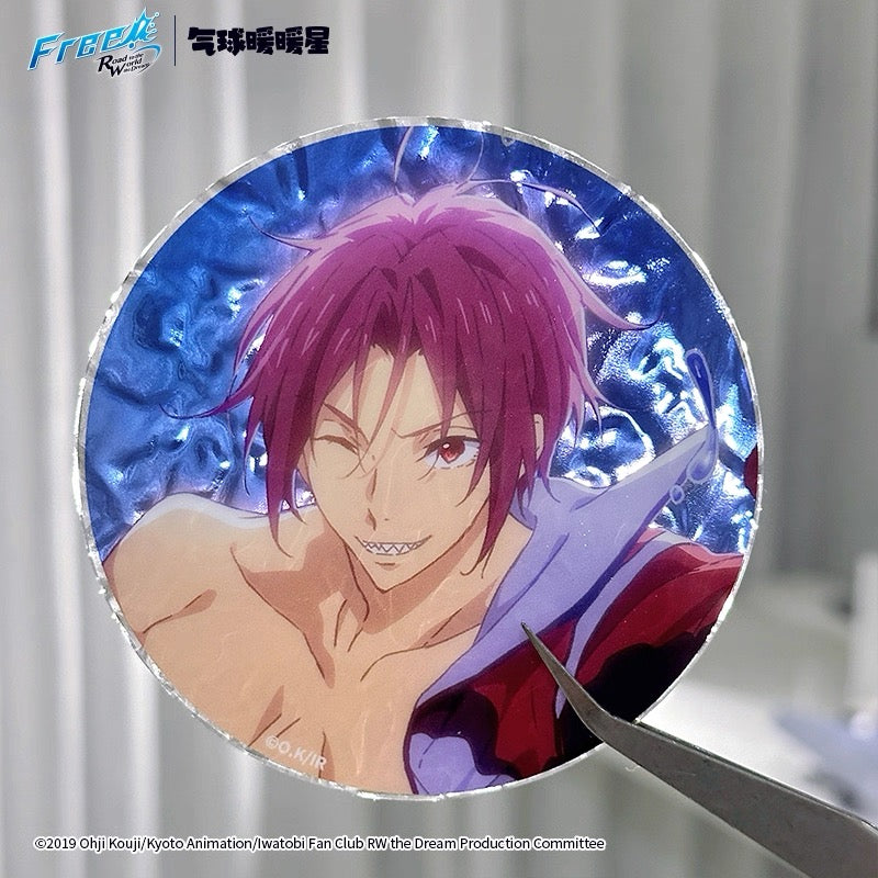 Japanese Anime Free! Iwatobi Swim Club Wave Acrylic Coaster | Haruka Makoto Rin Kirishima Sosuke - Cute Kawaii Item