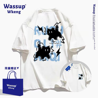 Cute Cartoon Cute Kitten Style T-Shirt Series | Socking Black Cat Front & Back - Kawaii Fashion Items for Child & Adult