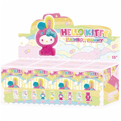 TOPTOY x Sanrio Hello Kitty | Rainbow Rabbit Series - Plush Vinly Keychain Pendant Blind Box