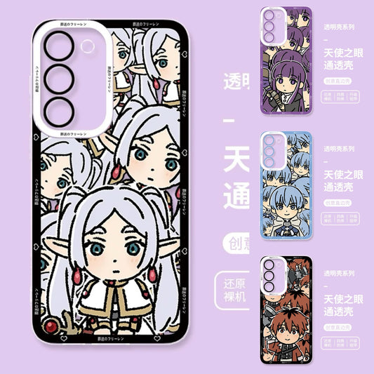 Japanese Anime FRIEREN Cute Drawing Full Screen Style | Frieren Himmel Fern Stark 4 Styles - Phone Case Samsung Galaxy S26 S25 S24 S23 S22 S21 FE Ultra