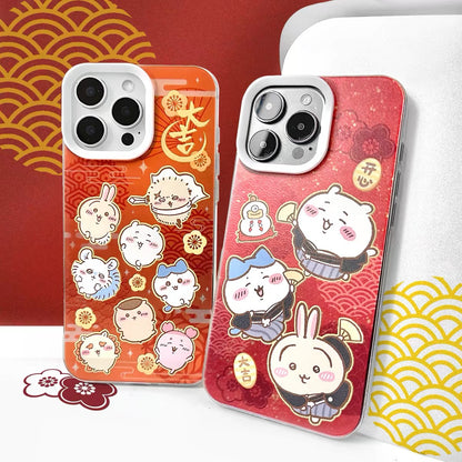 Japanese Cartoon ChiiKawa Happy New Year Laser Case | Kimono & Group 2 Styles - iPhone Case 11 12 13 14 15 16 16e 17 17e Pro Promax