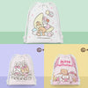 Mikko illustration Drawstring Pockets | Bedroom Bear Latte Dog Souffie Kitten Mousse Rabbit Cammy - 3 Size Tidy up Bag Kawaii Style