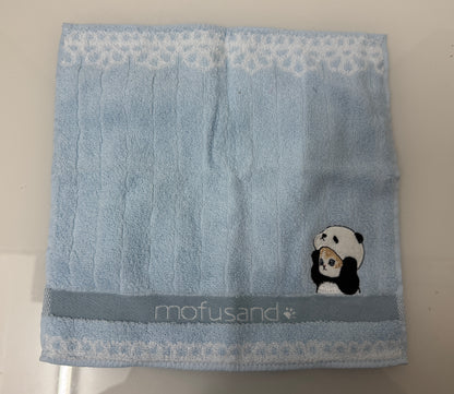 Japan Mofusand Face Towel | Panda Kitten Cat Sky Blue - Daily Kawaii Items