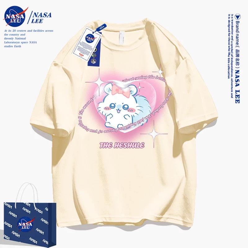 Japanese Cartoon ChiiKawa Casual Style T-Shirt Series | Smile Momonga - Kawaii Fashion Items