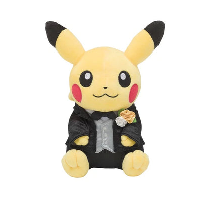 Japan Cartoon Pokemon Center Garden Wedding Version | Male Pikachu & Female Pikachu - Mascot Plush Doll Kawaii Decoration Wedding Gift