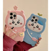 Japanese Cartoon ChiiKawa Pajamas Outing Silicone | Chiikawa Hachiware - iPhone Case 15 14 13 12 Pro ProMax