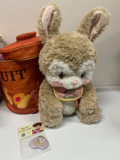 Japan Artist Ribo | Biscuit Bunny - 35cm Movable Plush Doll Vintage Style Rare