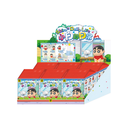 TOPTOY Crayon Shin-chan Shiro's Daily Life Series blind box display case of 6 boxes with design names