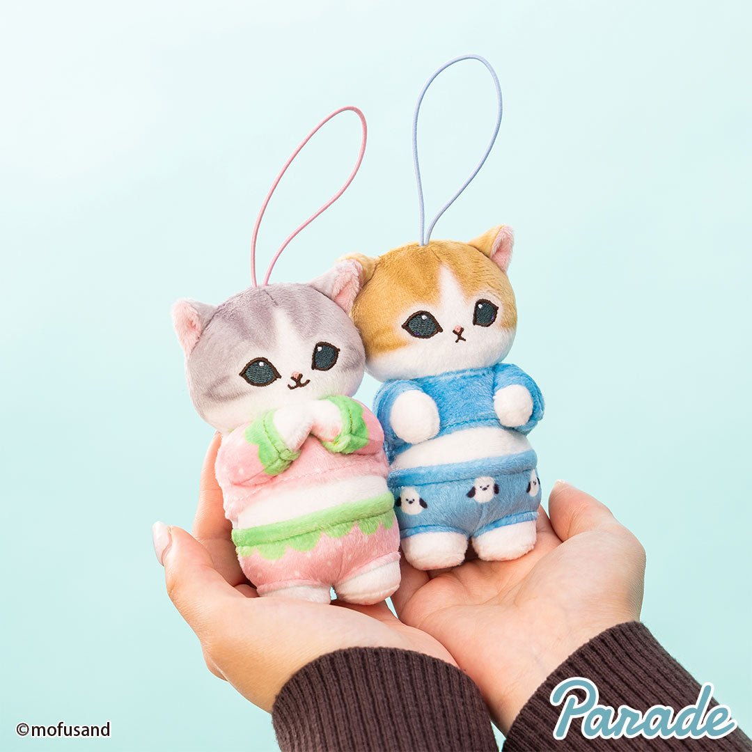 Japan Mofusand Pajamas Series | Mofusand Cat Wearing Cute Pajamas Plush Doll Keychain - Kawaii items Room Decoration Doll