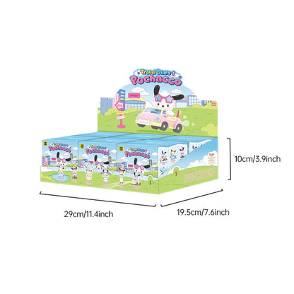 TOPTOY Pochacco Travel Diary Series figure height size chart approx 7 to 12 cm compared to a phone