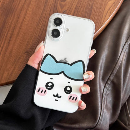 Japanese Cartoon Chiikawa | ChiiKawa Hachiware Usagi Happy Soft Clear Case - iPhone Case 11 12 13 14 15 16 17 ProMax Pro Plus