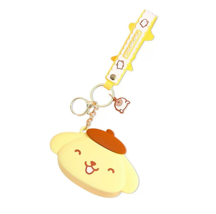 Japan Sanrio Silicone Mini Purse Bag Keychain | Hello Kitty My Melody Kuromi Cinnamoroll Pompompurin Pochacco Hangyodon  - Coin Bag Keychain Can put in Airpods EarPhone