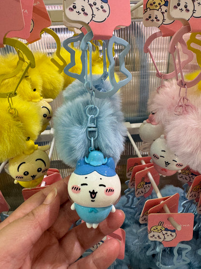 ChiiKawa X Miniso | ChiiKawa Hachiware Usagi Flower Fairy Light Pom Keychain - Kawaii Doll Keychain