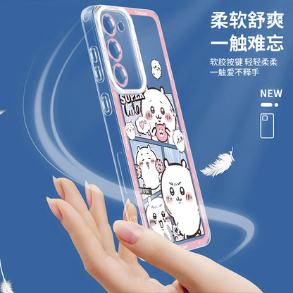 Japanese Cartoon Comic Outing Version | Chiikawa Hachiware Usagi Momonga - Phone Case Samsung Galaxy S26 S25 S24 S23 S22 S21 FE Ultra Edge