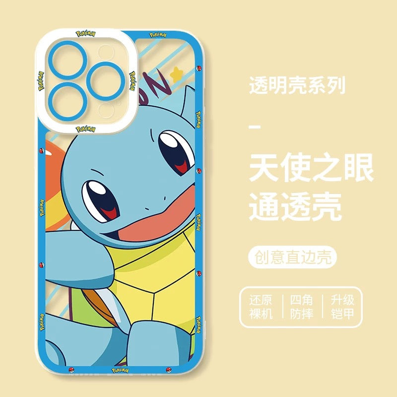 Japan Cartoon Pokemon Happy Party Verison | Squirtle - iPhone Case 6 7 8 PLUS SE2 XS XR X 11 12 13 14 15 16 16e Pro Promax 12mini 13mini