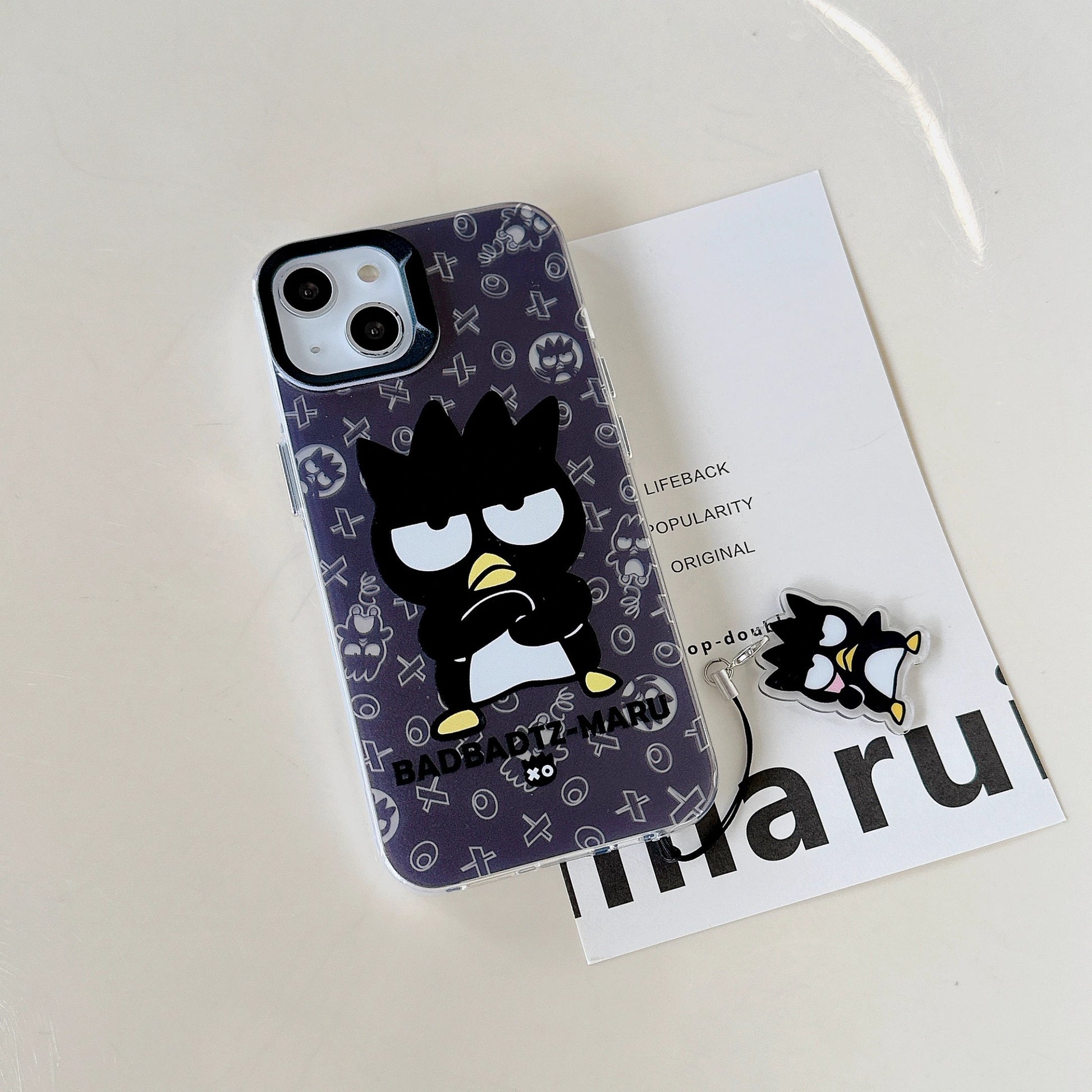 Japanese Cartoon iPhone Case with Strap | Laser Bad Badtz Maru XO Little Twin Stars Japanese Cartoon iPhone Case with Strap | Laser Bad Badtz Maru XO Little Twin Stars