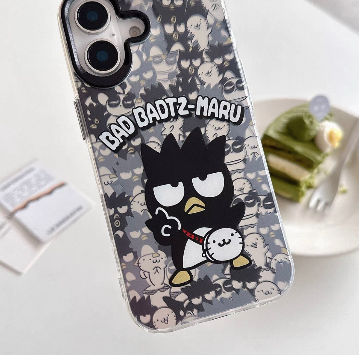 日本のアニメ風スマホケース | レーザー加工 バッドばつ丸 お出かけ＆キキ＆ララ（リトルツインスターズ） - iPhoneケース iPhone SE2 XS XR 11 12 13 14 15 16 17 Pro Pro Max 12mini 13mini対応