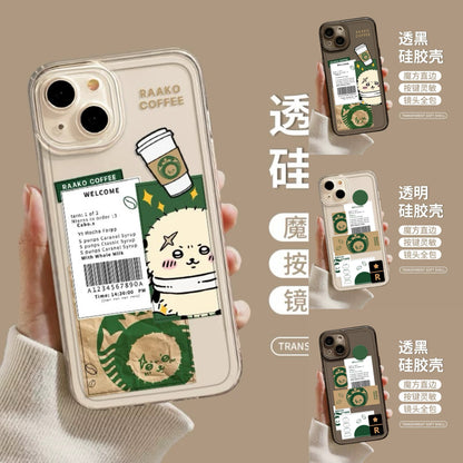 Japanese Cartoon ChiiKawa Coffee Shop | Rakko Chef - iPhone Case 11 12 13 14 15 16 16e 17 17e Pro Promax mini