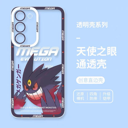 Japan Cartoon Pokemon Mega Evolution | Rayquaza Lucario Gengar Charizard X Y Tyranitar Scizor Metagross - Phone Case Samsung Galaxy S26 S25 S24 S23 S22 S21 FE Ultra Edge